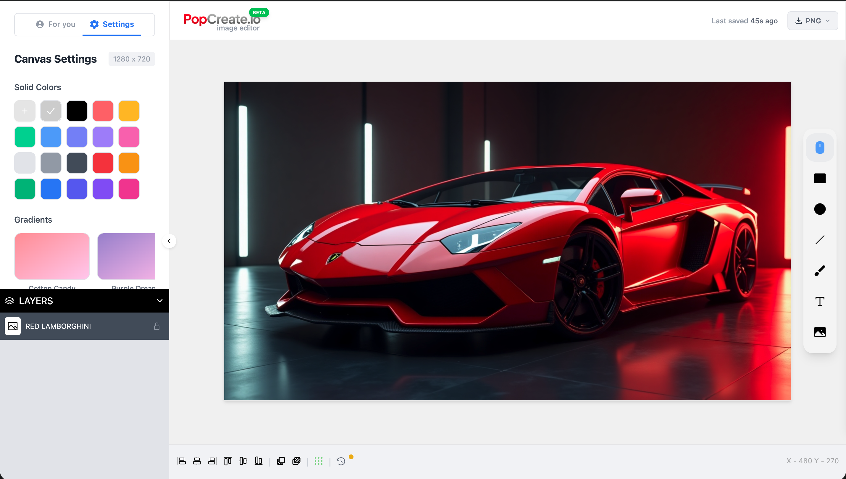 PopCreate Editor Interface